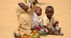 Children in refugee camp